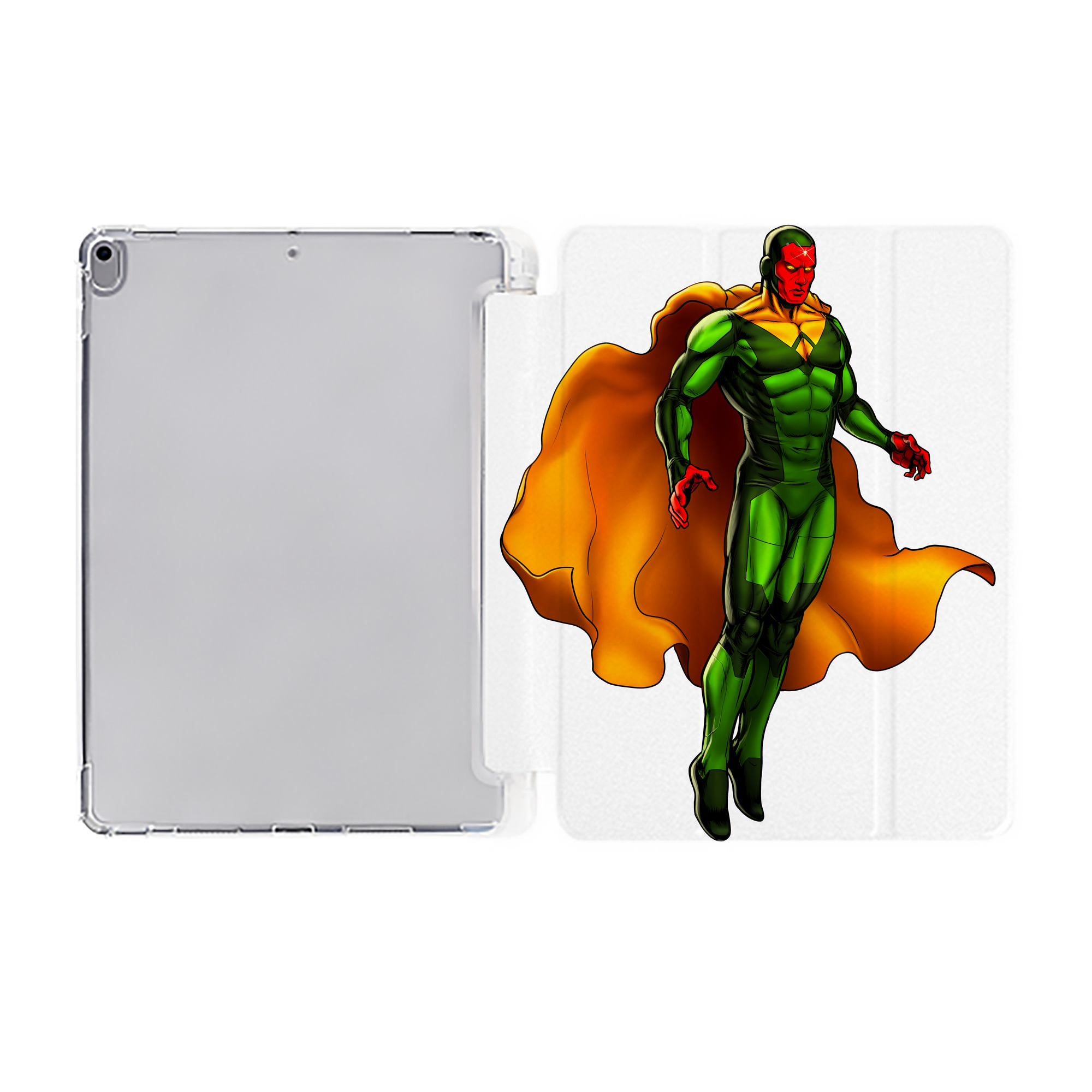 （画像用） アベンジャーズ The Avengers IPad ケース ペン収納付き 三つ折りスタンド PUレザー×シリコン 対応機種9.5/10.5/10.9インチ